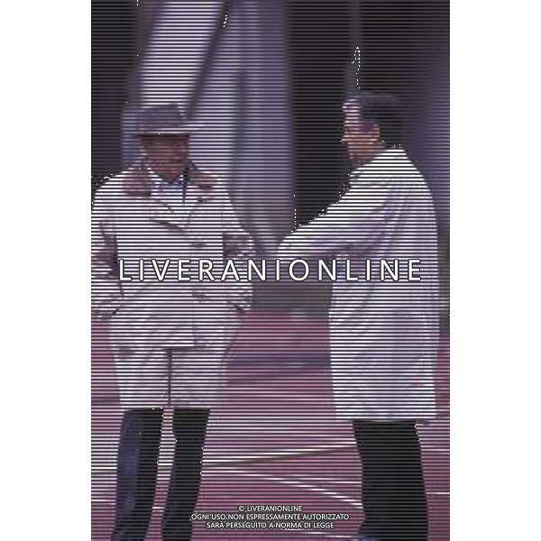 RETROSPETTIVA PAOLO MANTOVANI PRESIDENTE DELLA SAMPDORIA CALCIO NELLA FOTO PAOLO MANTOVANI PRESIDENTE DELLA SAMPDORIA CALCIO CON PAOLO BOREA DIRETTORE SPORTIVO AG ALDO LIVERANI SAS