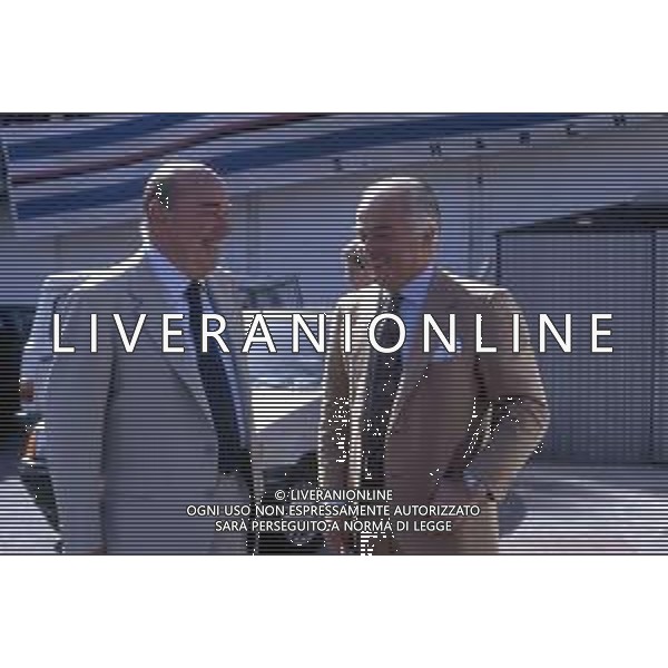 RETROSPETTIVA PAOLO MANTOVANI PRESIDENTE DELLA SAMPDORIA CALCIO NELLA FOTO PAOLO MANTOVANI PRESIDENTE DELLA SAMPDORIA CALCIO CON RICCARDO GARRONE AG ALDO LIVERANI SAS