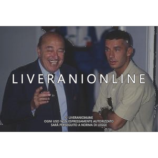 RETROSPETTIVA PAOLO MANTOVANI PRESIDENTE DELLA SAMPDORIA CALCIO NELLA FOTO PAOLO MANTOVANI PRESIDENTE DELLA SAMPDORIA CALCIO CON GIANLUCA VIALLI AG ALDO LIVERANI SAS