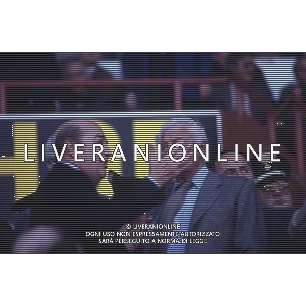 RETROSPETTIVA PAOLO MANTOVANI PRESIDENTE DELLA SAMPDORIA CALCIO NELLA FOTO PAOLO MANTOVANI PRESIDENTE DELLA SAMPDORIA CALCIO CON GIANNI AGNELLI AG ALDO LIVERANI SAS