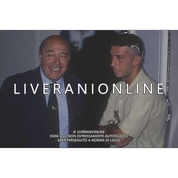 RETROSPETTIVA PAOLO MANTOVANI PRESIDENTE DELLA SAMPDORIA CALCIO NELLA FOTO PAOLO MANTOVANI PRESIDENTE DELLA SAMPDORIA CALCIO CON GIANLUCA VIALLI AG ALDO LIVERANI SAS