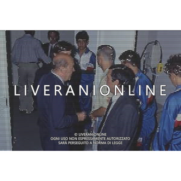 RETROSPETTIVA PAOLO MANTOVANI PRESIDENTE DELLA SAMPDORIA CALCIO NELLA FOTO PAOLO MANTOVANI PRESIDENTE DELLA SAMPDORIA CALCIO CON GIANLUCA VIALLI AG ALDO LIVERANI SAS