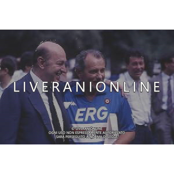 RETROSPETTIVA PAOLO MANTOVANI PRESIDENTE DELLA SAMPDORIA CALCIO NELLA FOTO PAOLO MANTOVANI PRESIDENTE DELLA SAMPDORIA CALCIO CON VUJADIN BOSKOV AG ALDO LIVERANI SAS