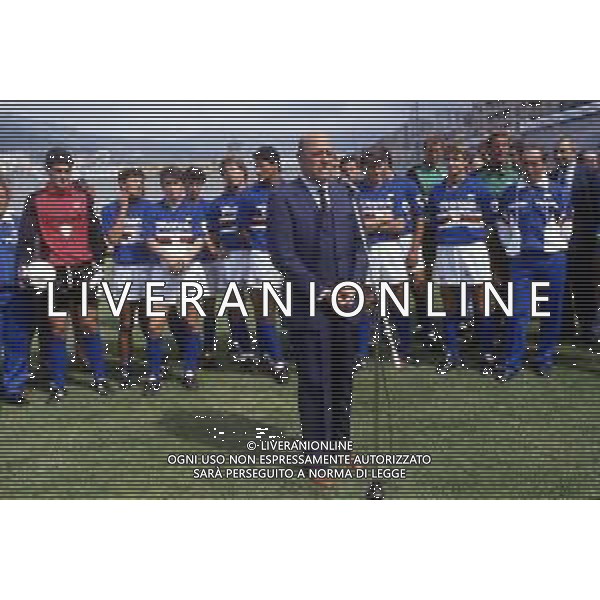 RETROSPETTIVA PAOLO MANTOVANI PRESIDENTE DELLA SAMPDORIA CALCIO NELLA FOTO PAOLO MANTOVANI PRESIDENTE DELLA SAMPDORIA CALCIO AG ALDO LIVERANI SAS