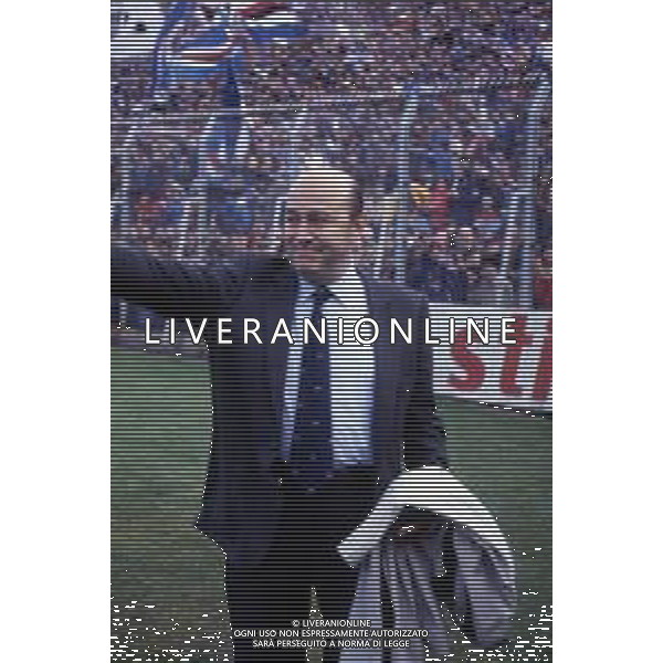 RETROSPETTIVA PAOLO MANTOVANI PRESIDENTE DELLA SAMPDORIA CALCIO NELLA FOTO PAOLO MANTOVANI PRESIDENTE DELLA SAMPDORIA CALCIO AG ALDO LIVERANI SAS