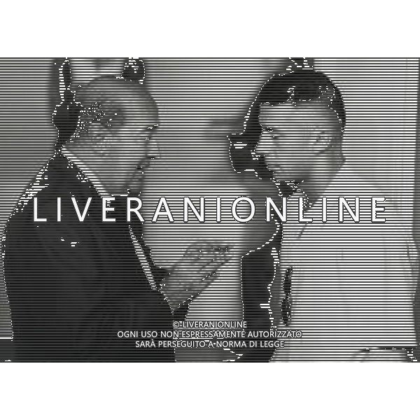 RETROSPETTIVA PAOLO MANTOVANI PRESIDENTE DELLA SAMPDORIA CALCIO NELLA FOTO PAOLO MANTOVANI PRESIDENTE DELLA SAMPDORIA CALCIO CON GIANLUCA VIALLI AG ALDO LIVERANI SAS