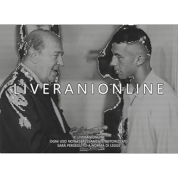 RETROSPETTIVA PAOLO MANTOVANI PRESIDENTE DELLA SAMPDORIA CALCIO NELLA FOTO PAOLO MANTOVANI PRESIDENTE DELLA SAMPDORIA CALCIO CON GIANLUCA VIALLI AG ALDO LIVERANI SAS