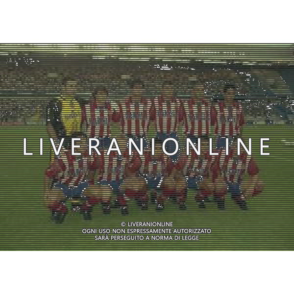 12-13-08 1998 -TROFEO TERESA HERRERA CON ATLETICO MADRID-REAL MADRID-LAZIO INTER DEPORTIVO LA CORUNA NELLA FOTO FORMAZIONE ATLETICO MADRID AG ALDO LIVERANI SAS