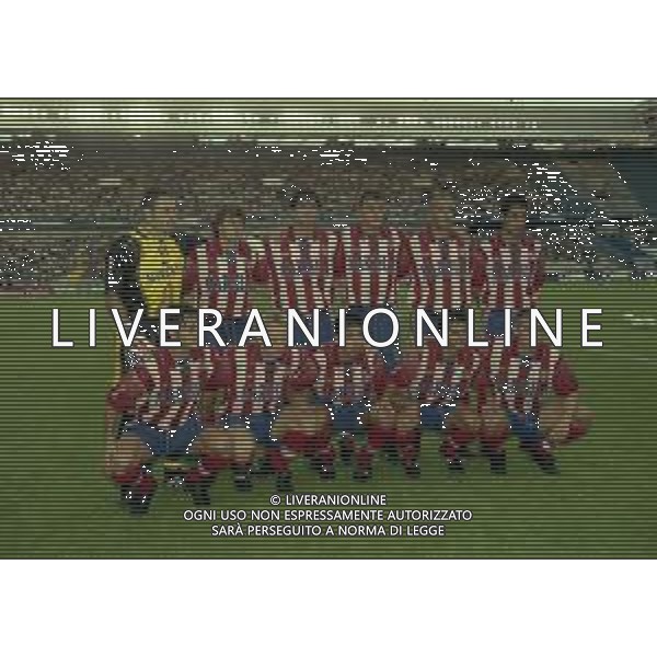 12-13-08 1998 -TROFEO TERESA HERRERA CON ATLETICO MADRID-REAL MADRID-LAZIO INTER DEPORTIVO LA CORUNA NELLA FOTO FORMAZIONE ATLETICO MADRID AG ALDO LIVERANI SAS