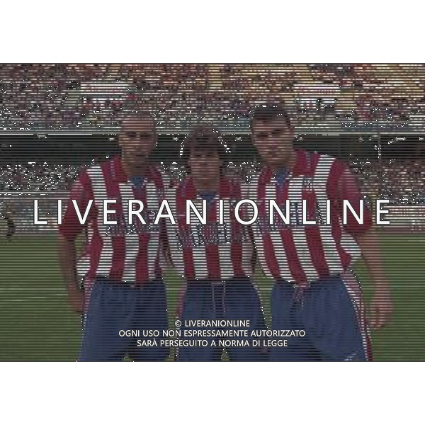 12-13-08 1998 -TROFEO TERESA HERRERA CON ATLETICO MADRID-REAL MADRID-LAZIO INTER DEPORTIVO LA CORUNA NELLA FOTO STEFANO TORRISI-MICHELE SERENA-CHRISTIAN VIERI AG ALDO LIVERANI SAS