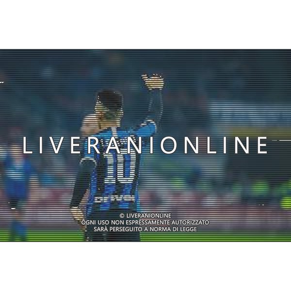 Lautaro Mart√≠nez of FC Internazionale during italian soccer Serie A season 2019/20 of FC Internazionale - Photo credit Fabrizio Carabelli /LMEDIA/ AGENZIA ALDO LIVERANI SAS