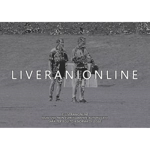 1996 MILANELLO -ALLENAMENTO AC MILAN NELLA FOTO OSCAR WASHINGTON TABAREZ ALLENATORE MILAN CALCIO E FRANCO BARESI AG ALDO LIVERANI SAS