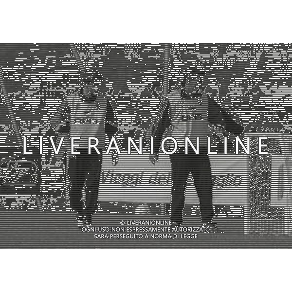 1996 MILANELLO -ALLENAMENTO AC MILAN NELLA FOTO ROBERTO BAGGIO E MARCO SIMONE AG ALDO LIVERANI SAS