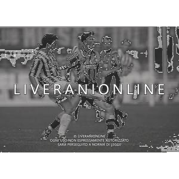 26-04-1992 MILANO CAMPIONATO DI CALCIO SERIE A INTER -JUVENTUS 1-3 NELLA FOTO ROBERTO BAGGIO E DINO BAGGIO AG ALDO LIVERANI SAS