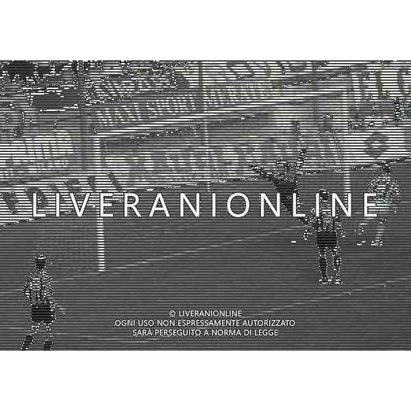 26-04-1992 MILANO CAMPIONATO DI CALCIO SERIE A INTER -JUVENTUS 1-3 NELLA FOTO GOAL ROBERTO BAGGIO AG ALDO LIVERANI SAS