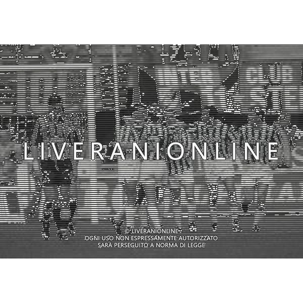 26-04-1992 MILANO CAMPIONATO DI CALCIO SERIE A INTER -JUVENTUS 1-3 NELLA FOTO ESULTANZA GIOCATORI JUVENTUS DOPO IL GOAL AG ALDO LIVERANI SAS