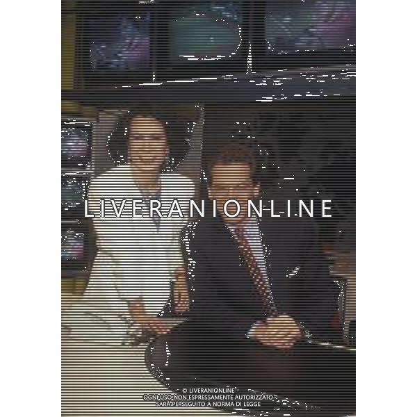 ALESSANDRO CECCHI PAONE, giornalista, conduttore televisivo italiano - RETROSPETTIVA Nella foto con Cesara Buonamici ©ARCHIVIO AGENZIA ALDO LIVERANI SAS