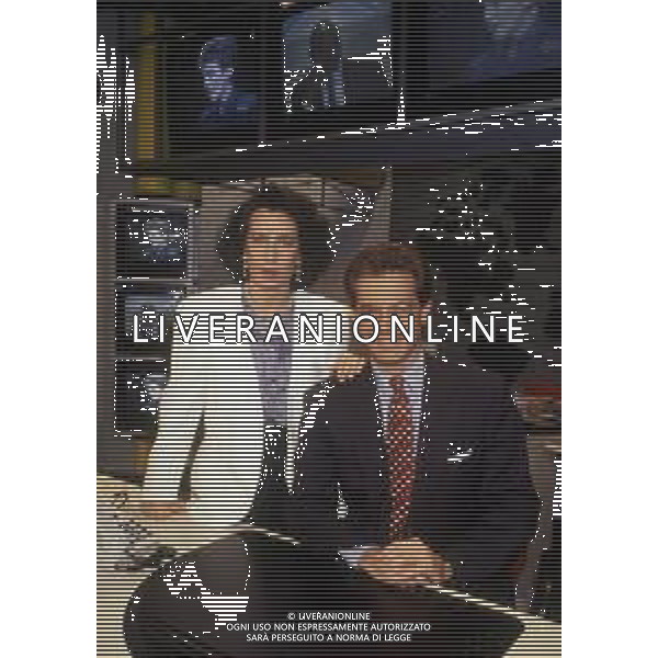 ALESSANDRO CECCHI PAONE, giornalista, conduttore televisivo italiano - RETROSPETTIVA Nella foto con Cesara Buonamici ©ARCHIVIO AGENZIA ALDO LIVERANI SAS