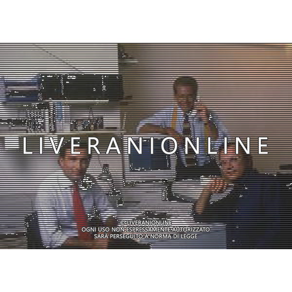 ALESSANDRO CECCHI PAONE, giornalista, conduttore televisivo italiano - RETROSPETTIVA Nella foto con Piero Marrazzo e Gianni Anversa alla conduzione di \'La cronaca in diretta\' nel 1994 su Rai 2 ©ARCHIVIO AGENZIA ALDO LIVERANI SAS