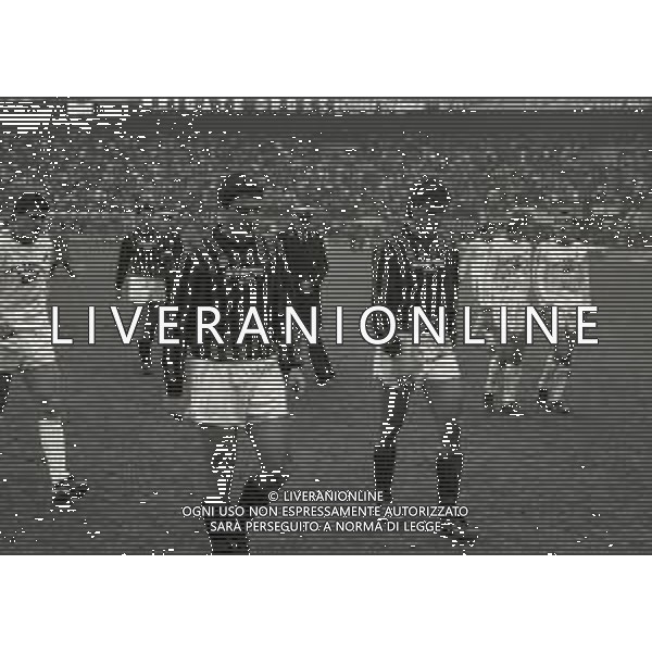 05-01-1986 MILANO CAMPIONATO DI CALCIO SERIE A MILAN BARI 0-0 NELLA FOTO AGOSTINO DI BARTOLOMEI E PAOLO MALDINI AG ALDO LIVERANI SAS