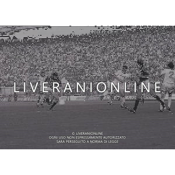 14-10-1984 MILANO CAMPIONATO DI CALCIO SERIE A MILAN ROMA 2-1 NELLA FOTO TIRO PIETRO PAOLO VIRDIS AG ALDO LIVERANI SAS