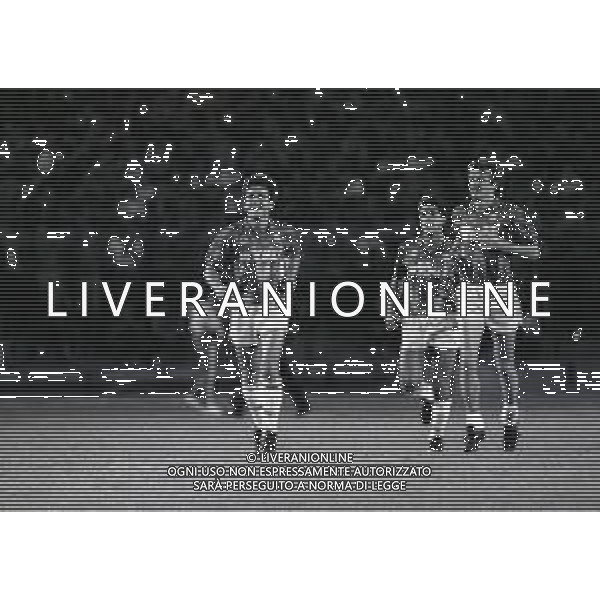 14-09-1988 TORINO-COPPA ITALIA JUVENTUS ASCOLI 0-2 NELLA FOTO ESULTANZA DEI GIOCATORI DELL\'ASCOLI DOPO L\'AUTOGOAL AG ALDO LIVERANI SAS