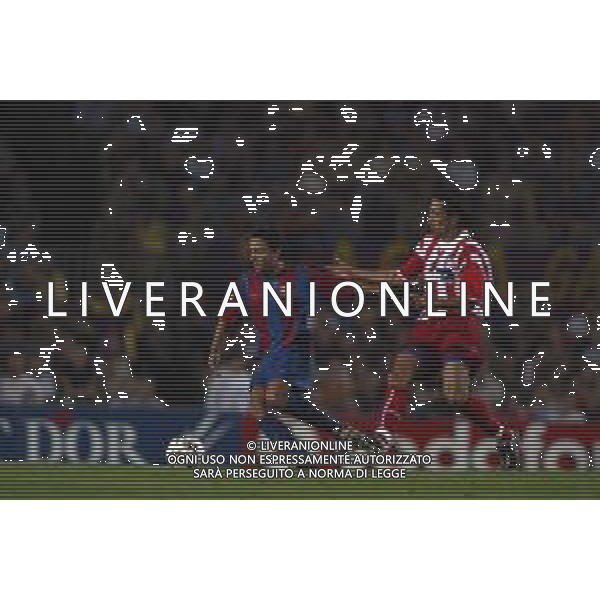 05-09-2002 BARCELLONA- BARCELLONA ATLETICO MADRID NELLA FOTO XAVI AG ALDO LIVERANI SAS