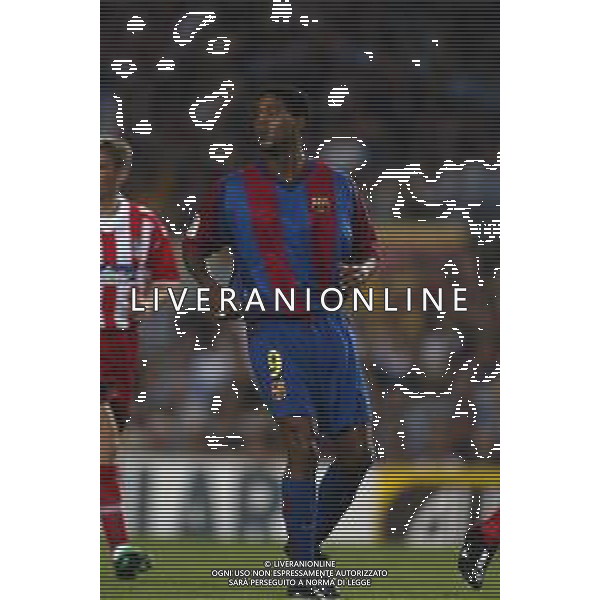 05-09-2002 BARCELLONA- BARCELLONA ATLETICO MADRID NELLA FOTO PATRICK KLUIVERT AG ALDO LIVERANI SAS