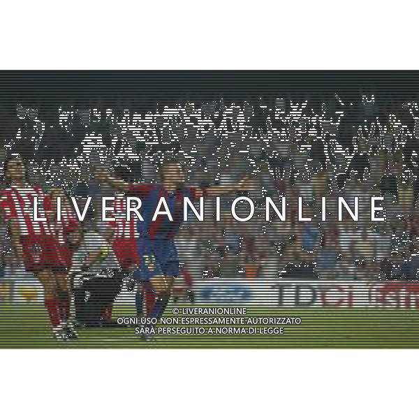 05-09-2002 BARCELLONA- BARCELLONA ATLETICO MADRID NELLA FOTO DOPO GOAL LUIS ENRIQUE AG ALDO LIVERANI SAS
