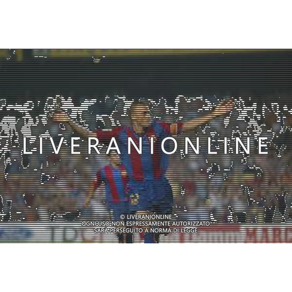 05-09-2002 BARCELLONA- BARCELLONA ATLETICO MADRID NELLA FOTO DOPO GOAL LUIS ENRIQUE AG ALDO LIVERANI SAS