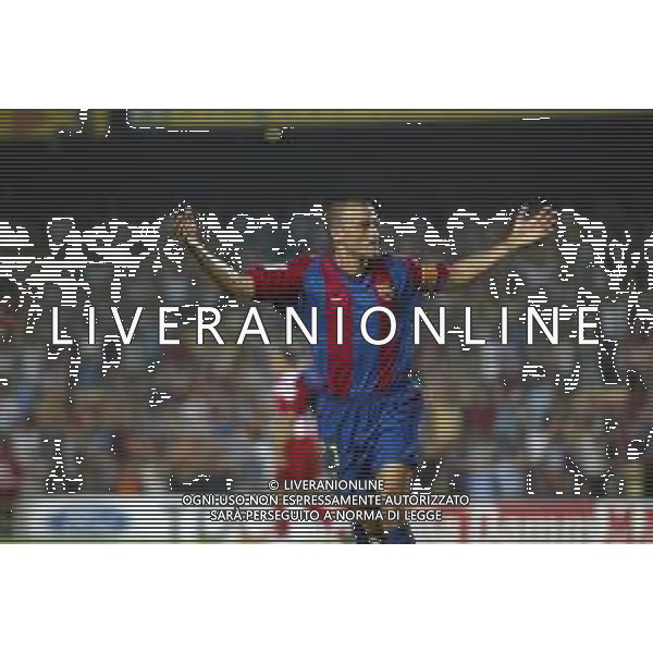 05-09-2002 BARCELLONA- BARCELLONA ATLETICO MADRID NELLA FOTO DOPO GOAL LUIS ENRIQUE AG ALDO LIVERANI SAS