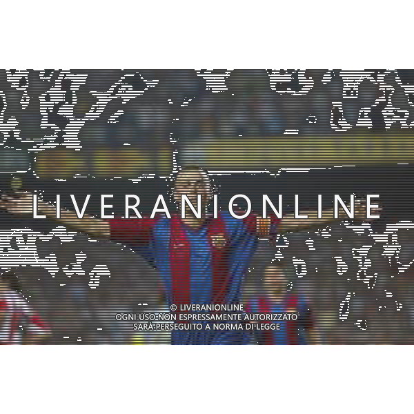 05-09-2002 BARCELLONA- BARCELLONA ATLETICO MADRID NELLA FOTO DOPO GOAL LUIS ENRIQUE AG ALDO LIVERANI SAS