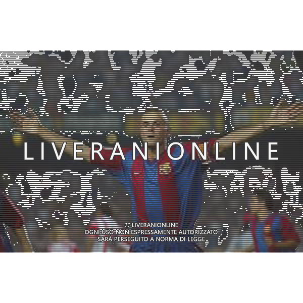 05-09-2002 BARCELLONA- BARCELLONA ATLETICO MADRID NELLA FOTO DOPO GOAL LUIS ENRIQUE AG ALDO LIVERANI SAS