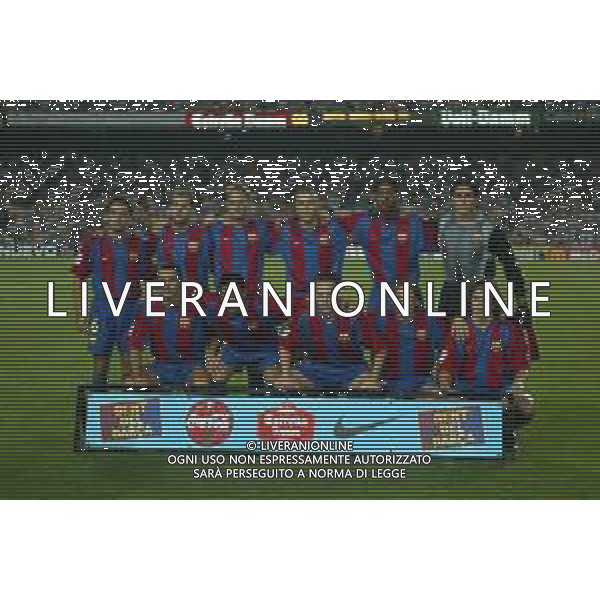 05-09-2002 BARCELLONA- BARCELLONA ATLETICO MADRID NELLA FOTO FORMAZIONE DEL BARCELLONA CALCIO 2002-2003 AG ALDO LIVERANI SAS
