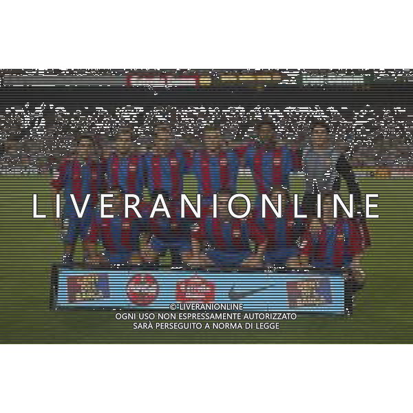 05-09-2002 BARCELLONA- BARCELLONA ATLETICO MADRID NELLA FOTO FORMAZIONE DEL BARCELLONA CALCIO 2002-2003 AG ALDO LIVERANI SAS