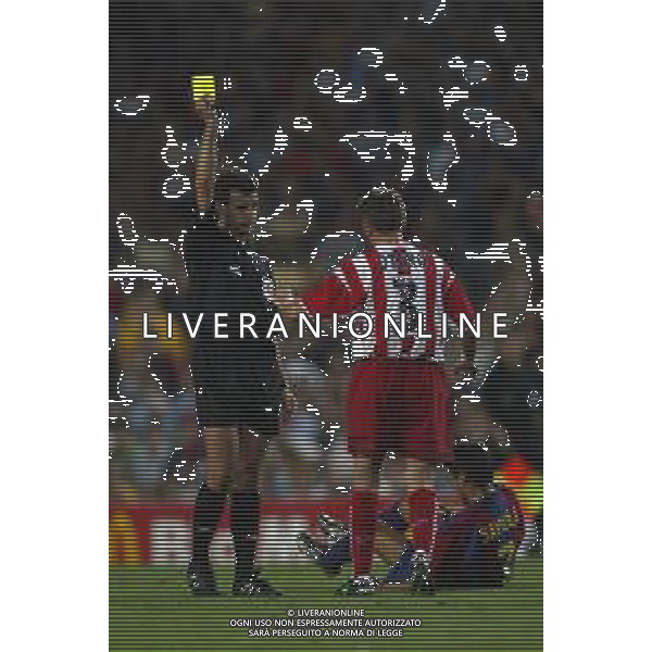 05-09-2002 BARCELLONA- BARCELLONA ATLETICO MADRID NELLA FOTO ARBITRO MUGUEL ANGEL PEREZ LASA AG ALDO LIVERANI SAS 