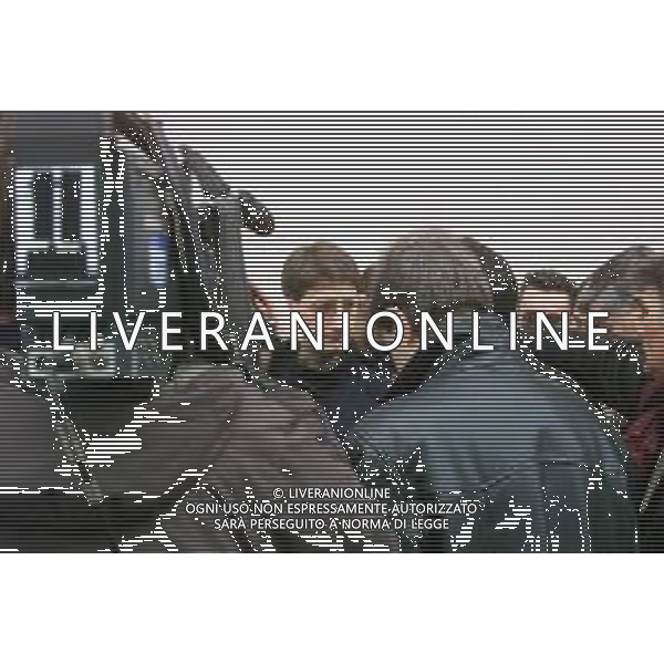 VERONELLO 02 03 02 IL PRESIDENTE CAMPEDELLI VISIBILMENTE SCOSSO DALLA TRAGEDIA INCONTRA I GIORNALISTI PER LA MORTE DEL GIOCATORE JASON MAYELE MORTO NELL\'INCIDENTE STRADALE AG ALDO LIVERANI SAS