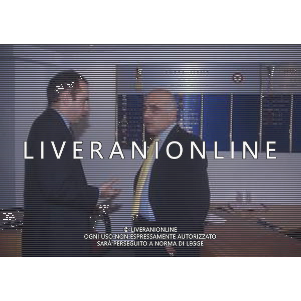 RETROSPETTIVA ENRICO MANTOVANI PRESIDENTE SAMPDORIA CALCIO NELLA FOTO MANTOVANI ENRICO PRESIDENTE SAMPDORIA CALCIO CON ADRIANO GALLIANI AG ALDO LIVERANI SAS