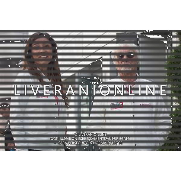 Bernie Ecclestone (GBR) and his wife Fabiana Flosi (BRA). 28.09.2019. Formula 1 World Championship, Rd 16, Russian Grand Prix, Sochi Autodrom, Sochi, Russia, Qualifying Day. / AGENZIA ALDO LIVERANI SAS - ITALY ONLY EDITORIAL USE ONLY - Bernie Ecclestone (GBR) con la moglie Fabiana Flosi (BRA).