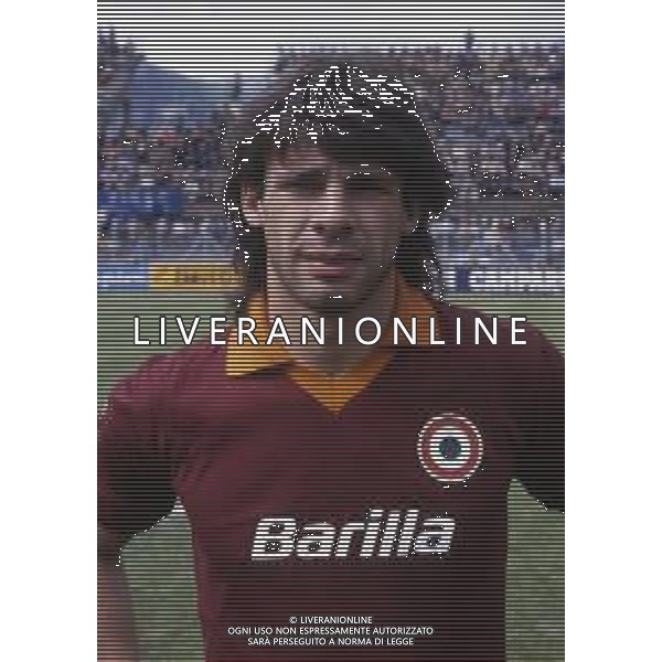 RETROSPETTIVA SEBASTIANO NELA CALCIATORE NELLA FOTO SEBASTIANO NELA CON LA MAGLIA DELLA ROMA CALCIO AG ALDO LIVERANI SAS