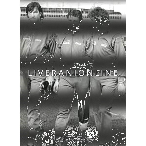 RETROSPETTIVA SEBASTIANO NELA CALCIATORE NELLA FOTO SEBASTIANO NELA CON LA MAGLIA DELLA NAZIONALE ITALIANA CON WALTER ZENGA E ALESSANDRO ALTOBELLI AG ALDO LIVERANI SAS
