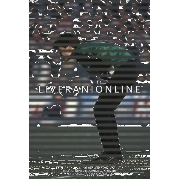 RETROSPETTIVA LUCA MARCHEGIANI CALCIATORE NELLA FOTO LUCA MARCHEGIANI CON LA MAGLIA DEL TORINO CALCIO NELL\'ANNO 1988-1989 AG ALDO LIVERANI SAS