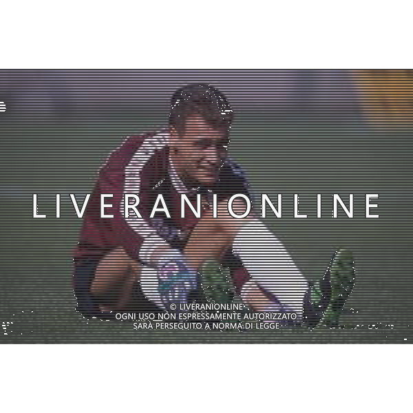 RETROSPETTIVA LUCA MARCHEGIANI CALCIATORE NELLA FOTO LUCA MARCHEGIANI CON LA MAGLIA DEL TORINO CALCIO NELL\'ANNO 1992-1993 AG ALDO LIVERANI SAS