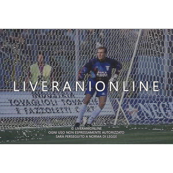 RETROSPETTIVA LUCA MARCHEGIANI CALCIATORE NELLA FOTO LUCA MARCHEGIANI CON LA MAGLIA DELLA LAZIO CALCIO NELL\'ANNO 1993-1994 AG ALDO LIVERANI SAS