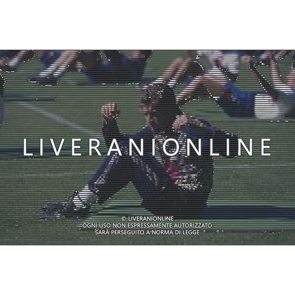 RETROSPETTIVA LUCA MARCHEGIANI CALCIATORE NELLA FOTO LUCA MARCHEGIANI ALLENAMENTO NAZIONALE ITALIANA NELL\'ANNO 1993-1994 AG ALDO LIVERANI SAS