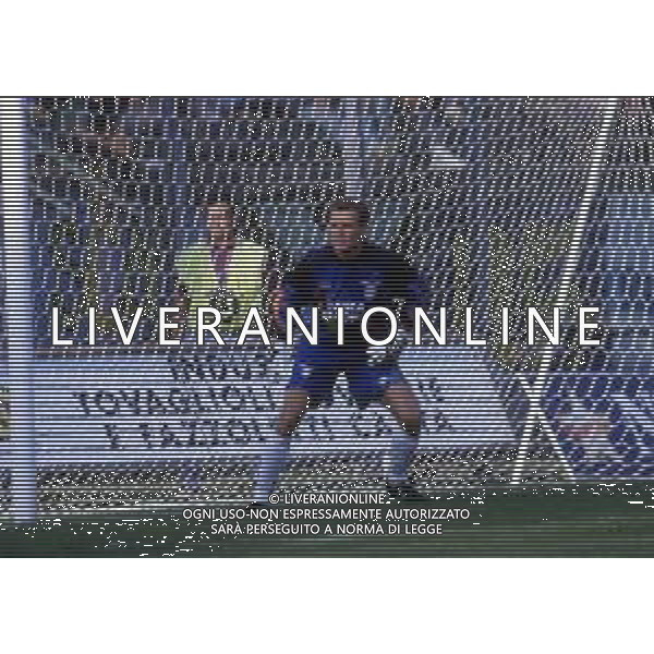 RETROSPETTIVA LUCA MARCHEGIANI CALCIATORE NELLA FOTO LUCA MARCHEGIANI CON LA MAGLIA DELLA LAZIO CALCIO NELL\'ANNO 1993-1994 AG ALDO LIVERANI SAS