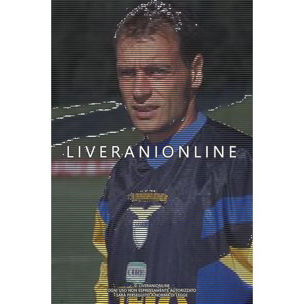 RETROSPETTIVA LUCA MARCHEGIANI CALCIATORE NELLA FOTO LUCA MARCHEGIANI CON LA MAGLIA DELLA LAZIO CALCIO AG ALDO LIVERANI SAS