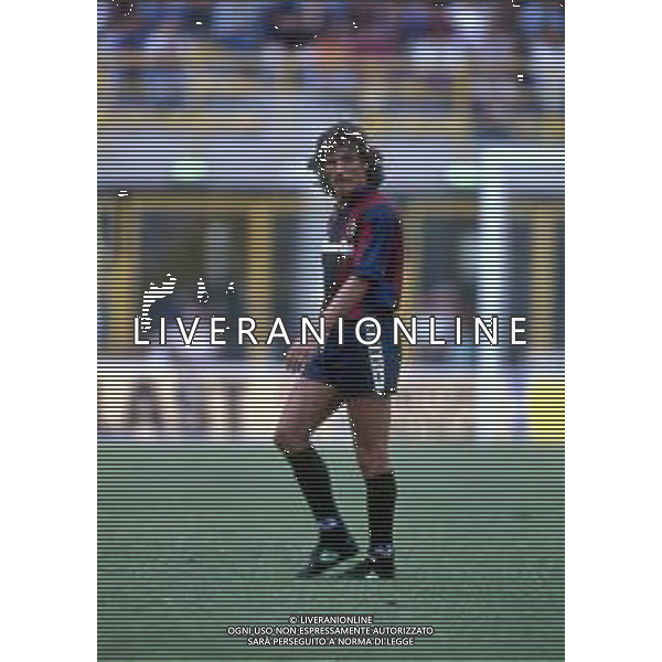 RETROSPETTIVA PIETRO MARIANI CALCIATORE NELLA FOTO PIETRO MARIANI CON LA MAGLIA DEL BOLOGNA CALCIO AG ALDO LIVERANI SAS