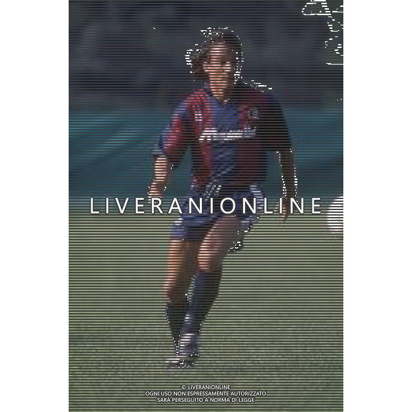 RETROSPETTIVA PIETRO MARIANI CALCIATORE NELLA FOTO PIETRO MARIANI CON LA MAGLIA DEL BOLOGNA CALCIO AG ALDO LIVERANI SAS