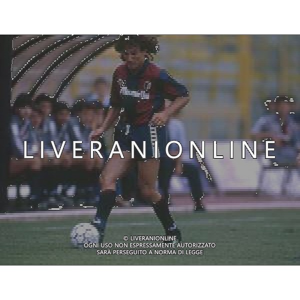 RETROSPETTIVA PIETRO MARIANI CALCIATORE NELLA FOTO PIETRO MARIANI CON LA MAGLIA DEL BOLOGNA CALCIO AG ALDO LIVERANI SAS